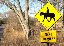Equestrian Warning Sign